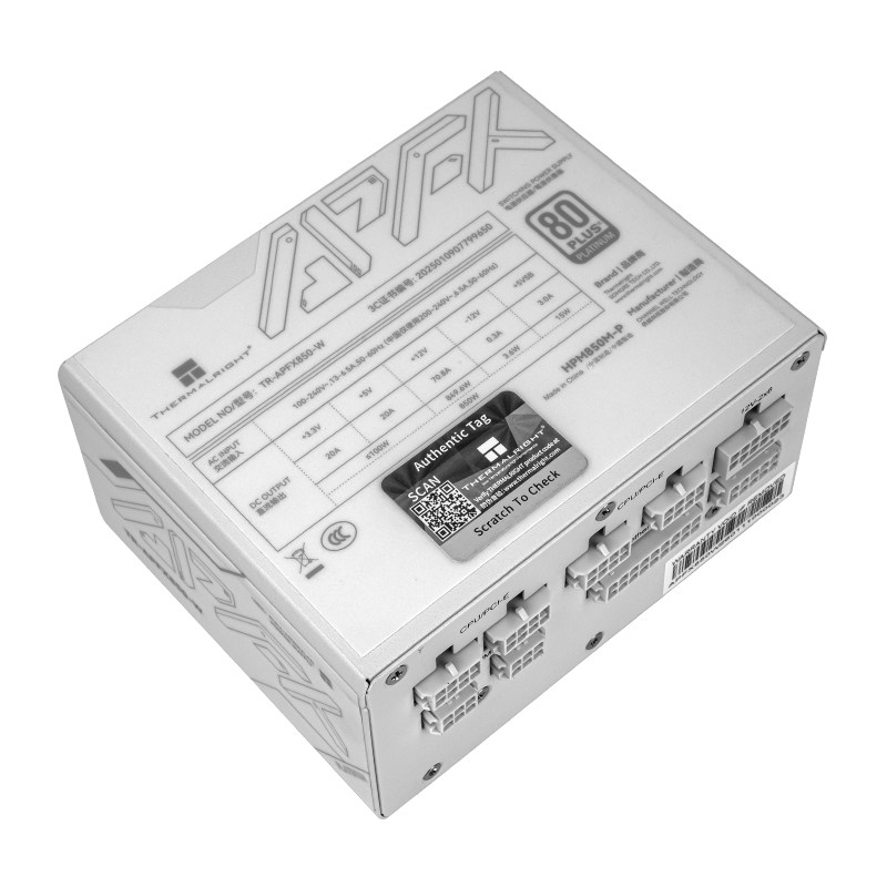Thermalright TR-APFX850/1000-W - 1000W White Modular Power Supply 评论和价格